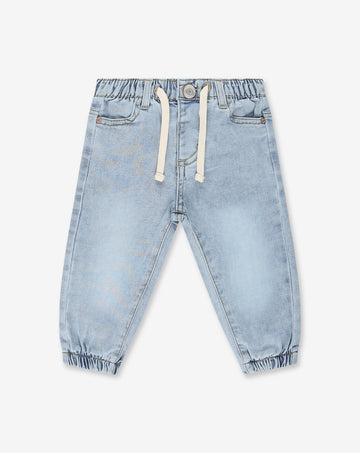 Jeans With Elastic Hem J